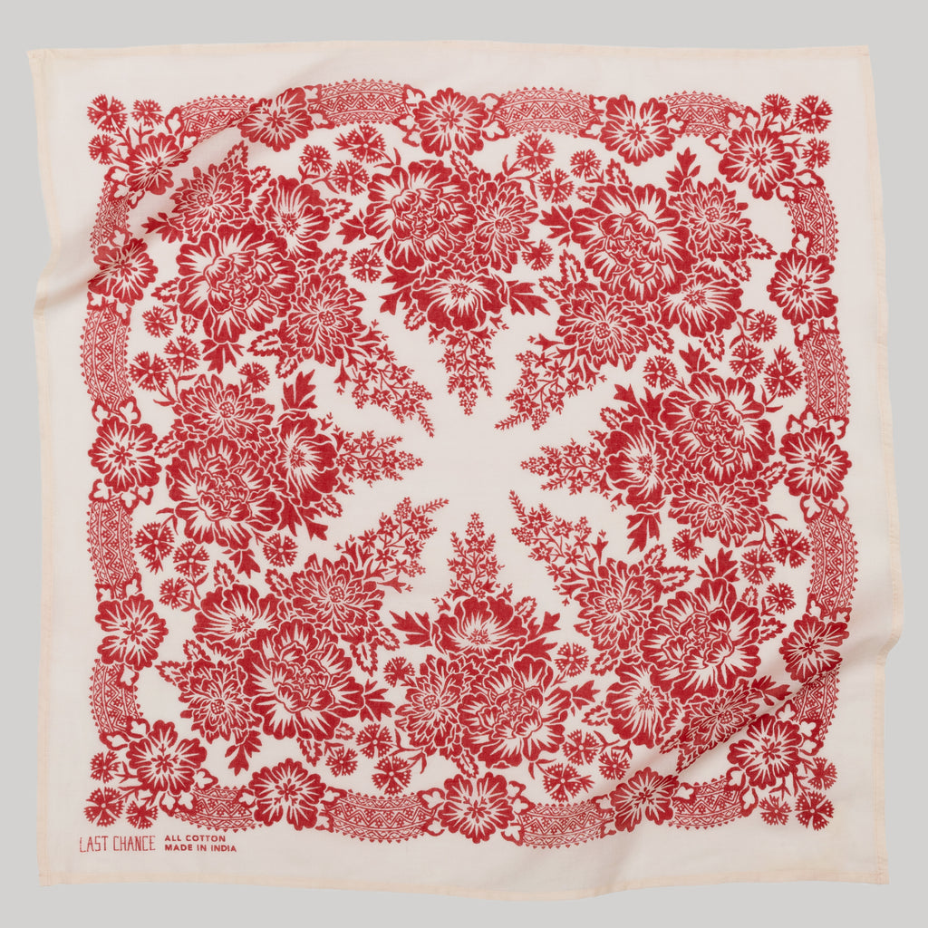 Introducing the Blossom Bandana: Bursting with Floral Splendor from Days Gone By.
