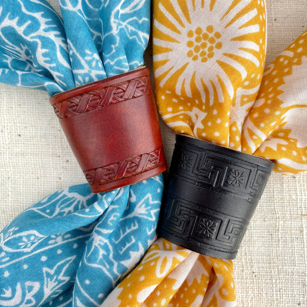 Hand-Stamped Bandana Slide – lastchancetextiles