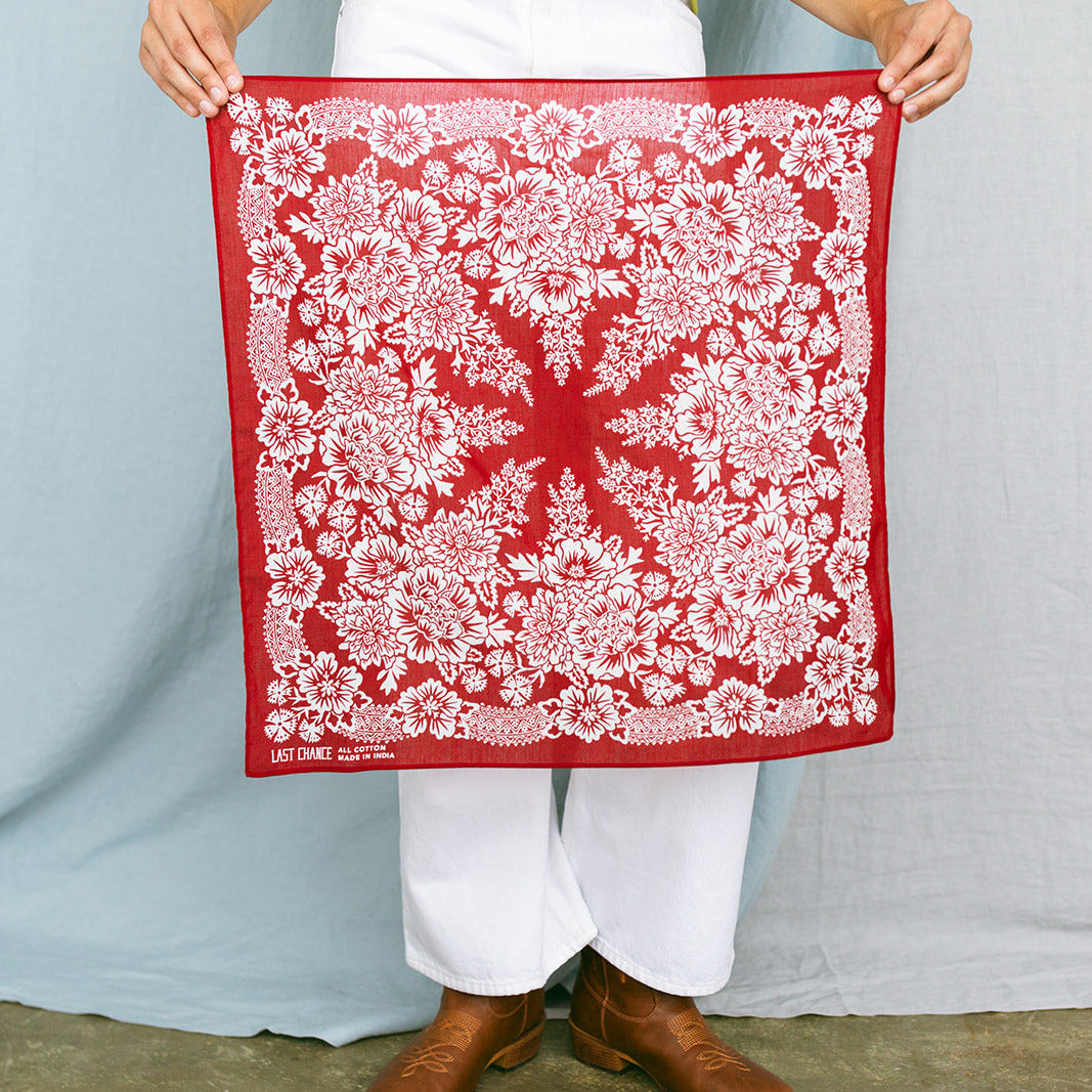 Cotton Blossom Bandana | Brick