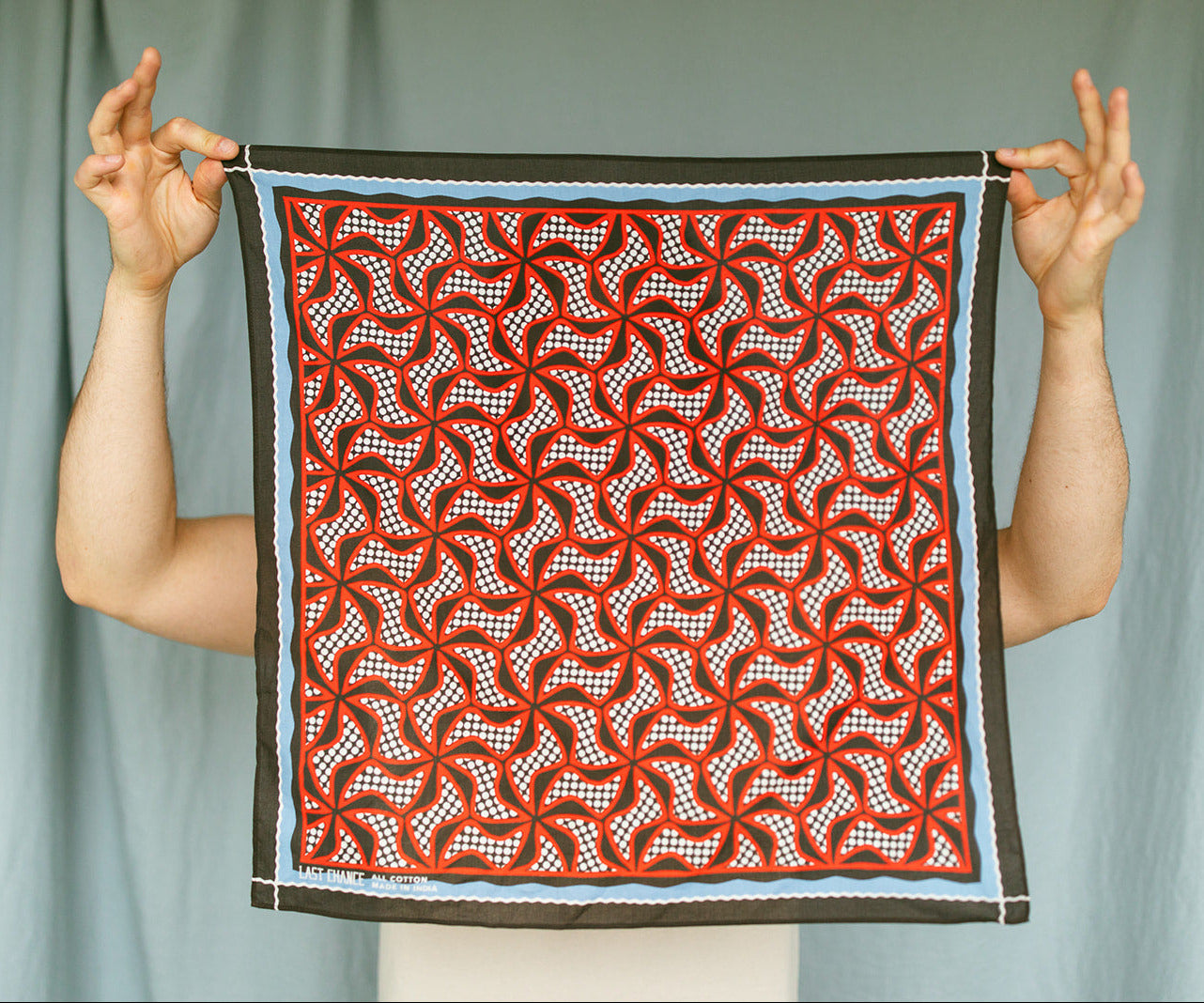 Cotton Pinwheel Bandana | Flame