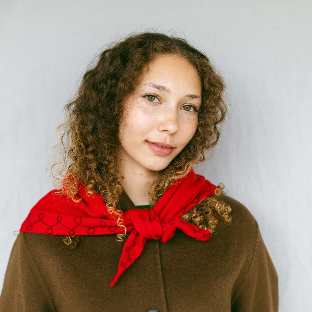 Stitched Cashmere | Red Hot