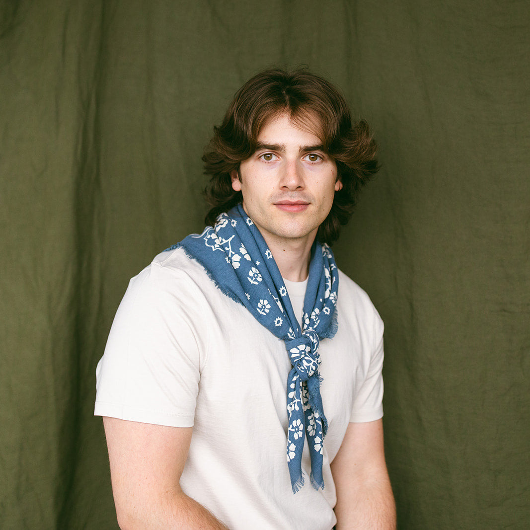 Big Silk Noil Bandana | Indigo (Pre-Order Early October)