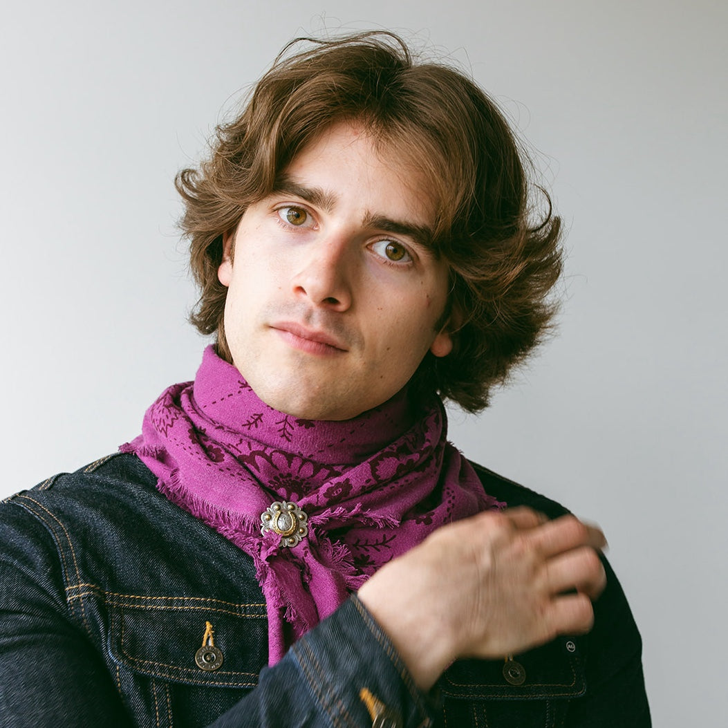 Big Silk Noil Bandana | Berry (Pre-Order Early October)