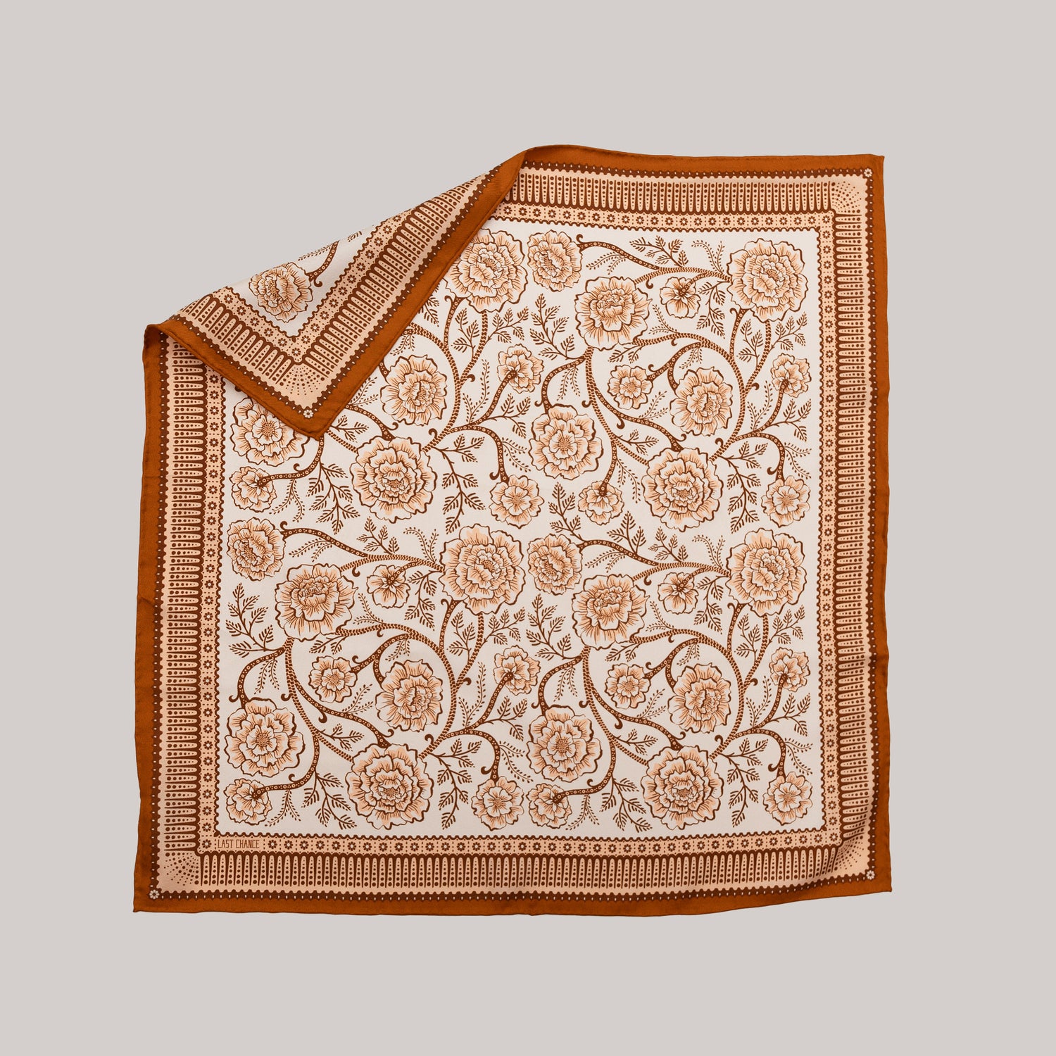 Silk Twill Scarf - Ramble in Sandstone