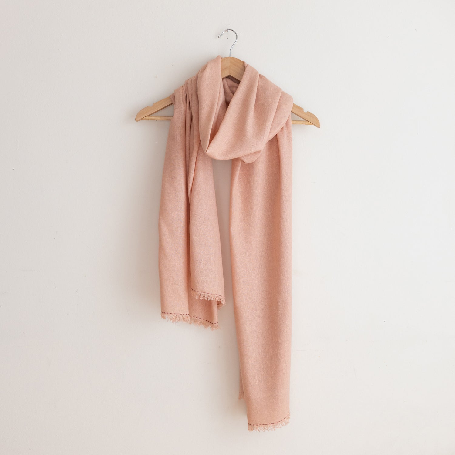 Silk Noil Wrap Scarf | Ash Pink