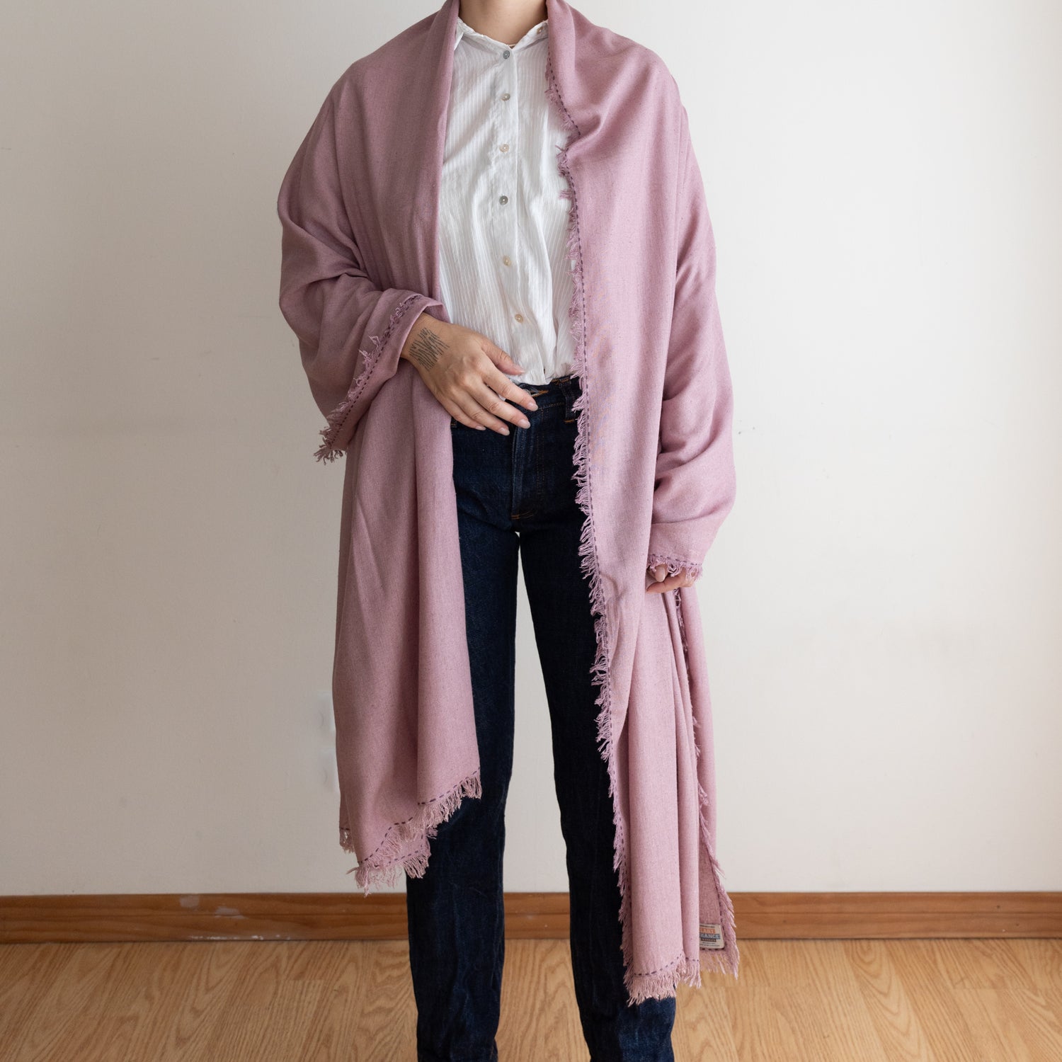 Silk Noil Wrap Scarf | Viola