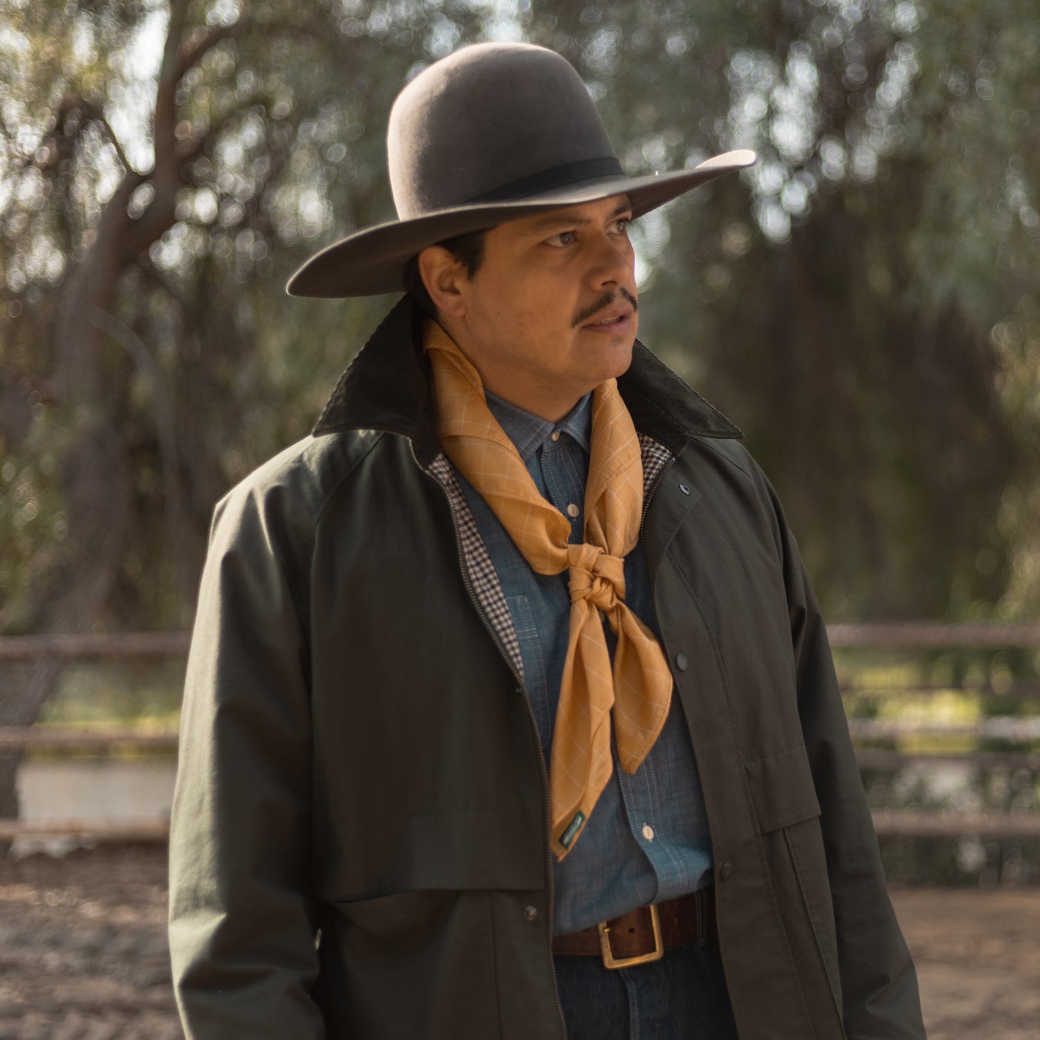 Light Silk Cowboy Scarf - Cass in Goldrush