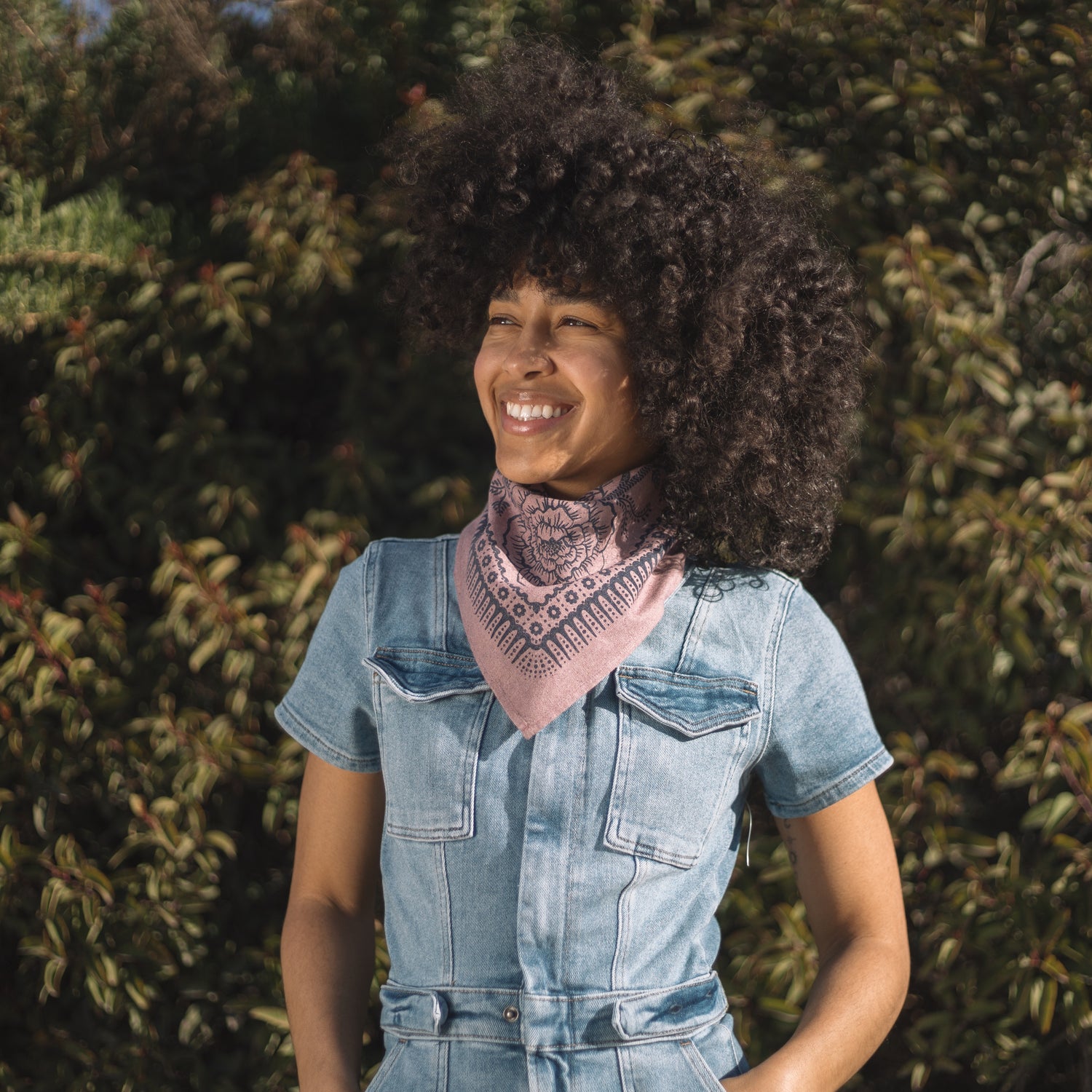 Natural Dye Silk Bandana | Viola