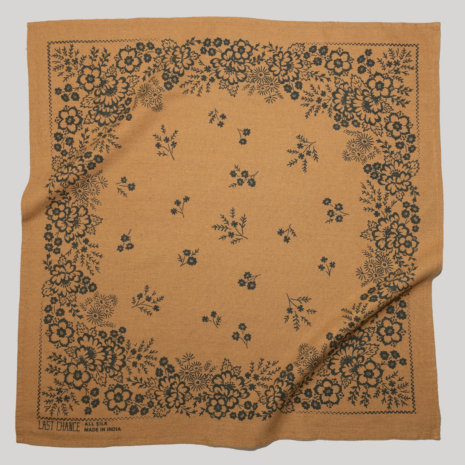 Natural Dye Silk Bandana | Ochre (PRE-ORDER FEBRUARY DELIVERY)