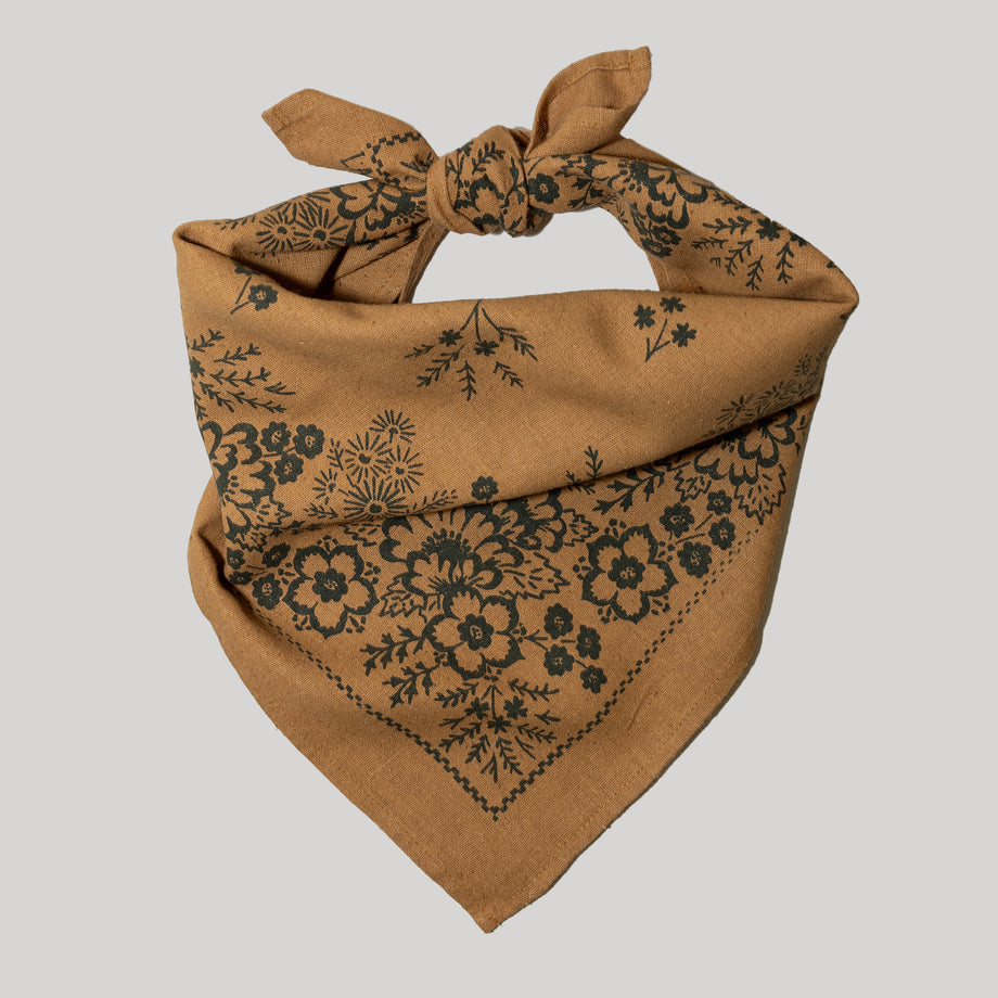 Natural Dye Silk Bandana | Ochre – lastchancetextiles