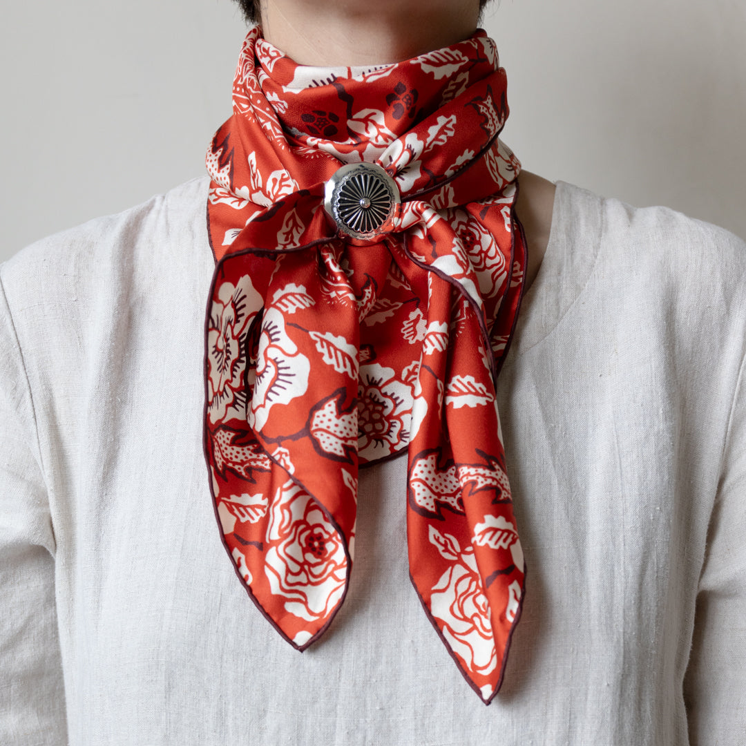 Silk Twill Scarf Rosey in Red Hot - Main Image