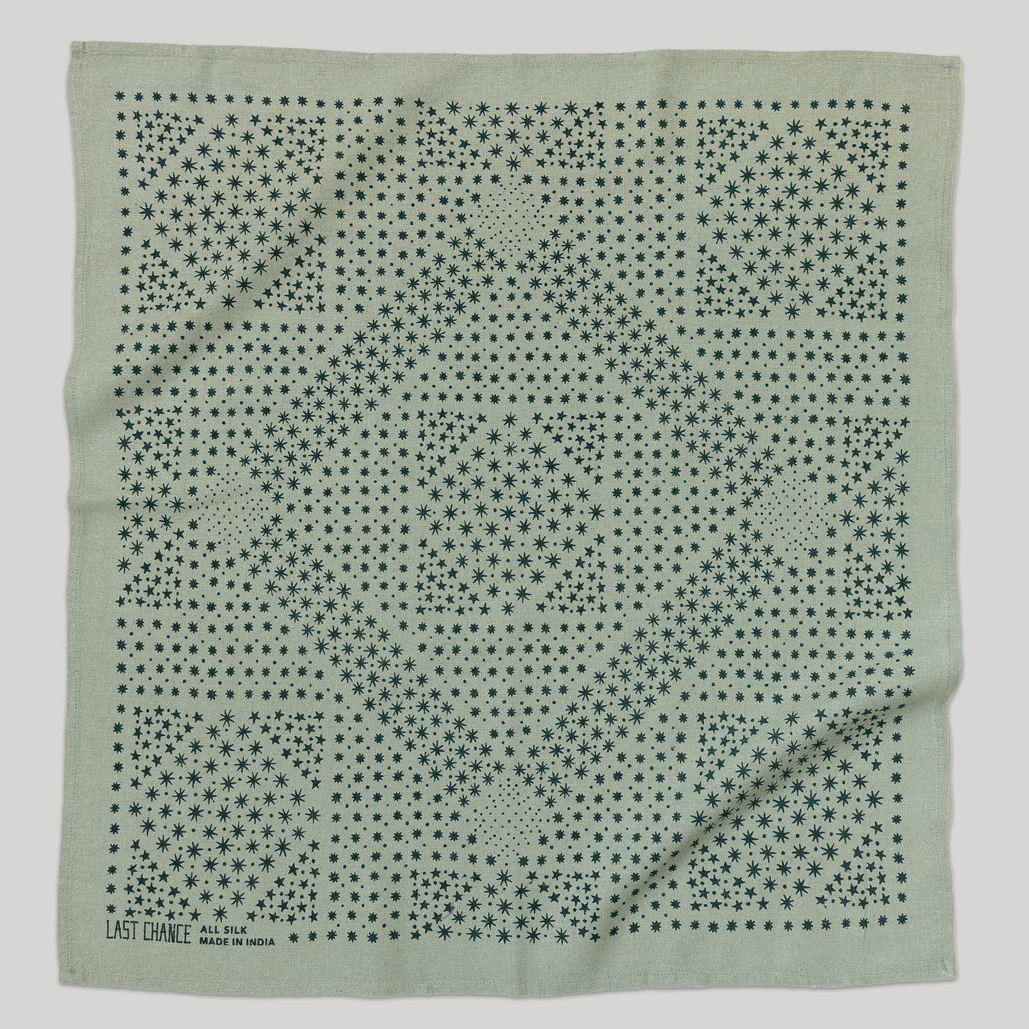 Natural Dye Silk Bandana | Eggshell Starry