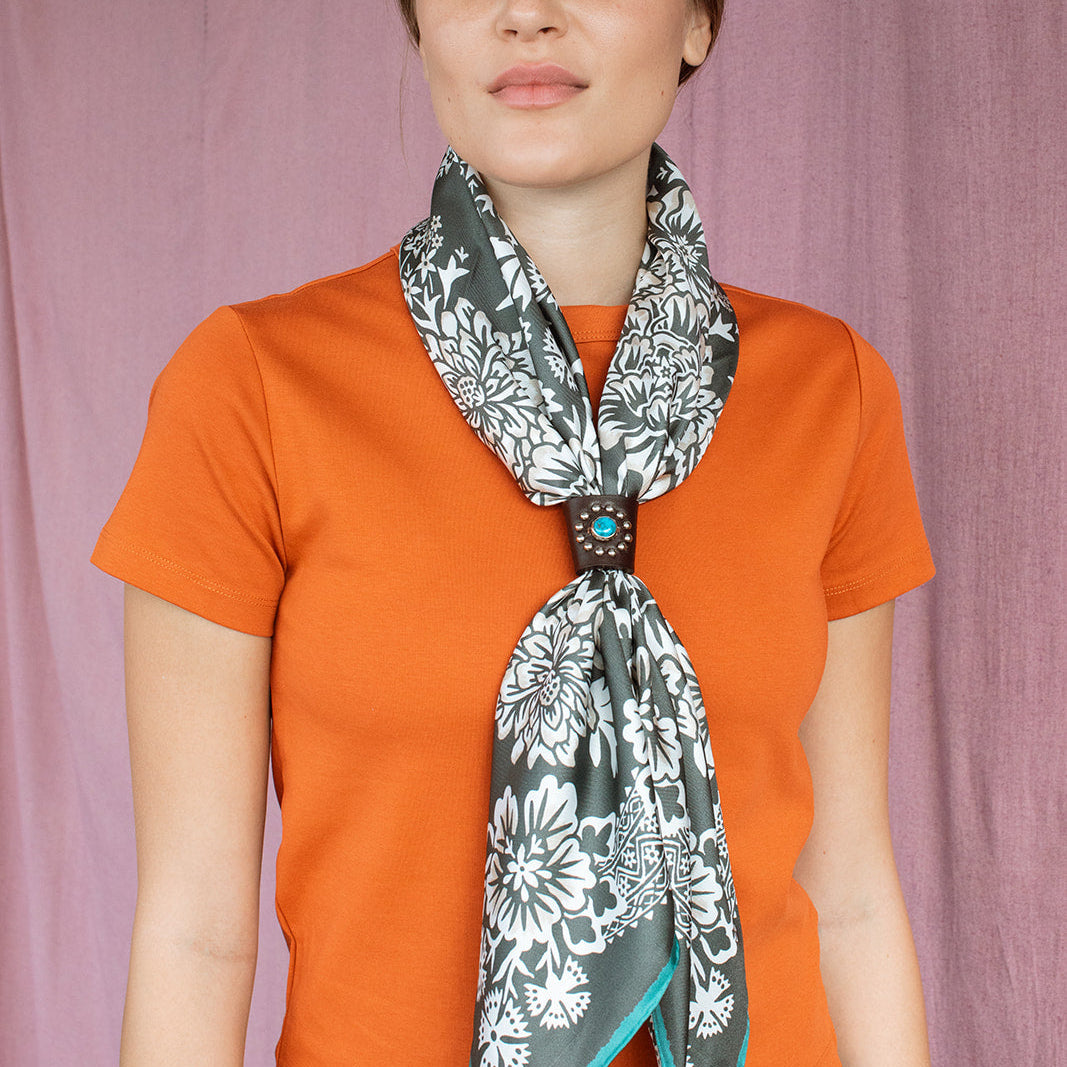 Studded Bandana Slide | Turquoise