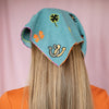 Chainstitch Silk Noil Bandana  | Indigo Charms