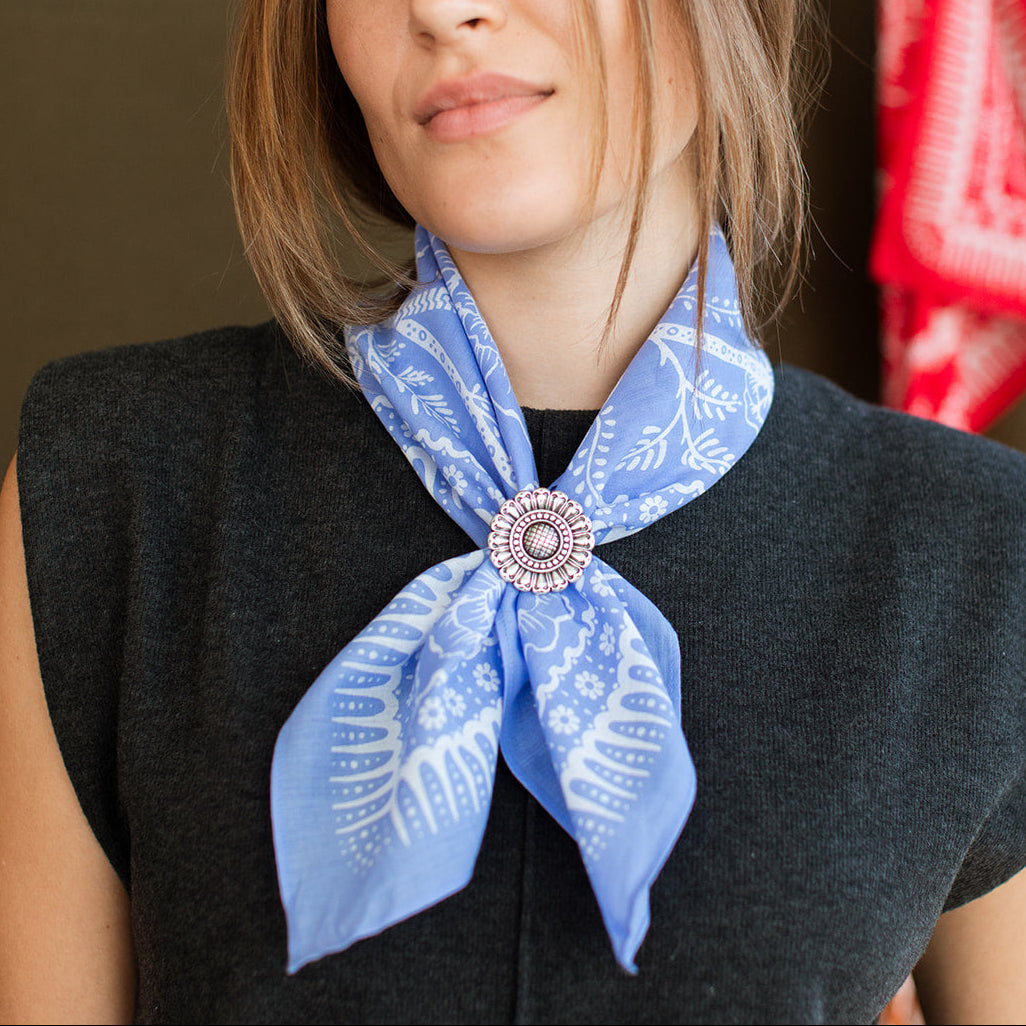 Cotton Ramble Bandana | Periwinkle