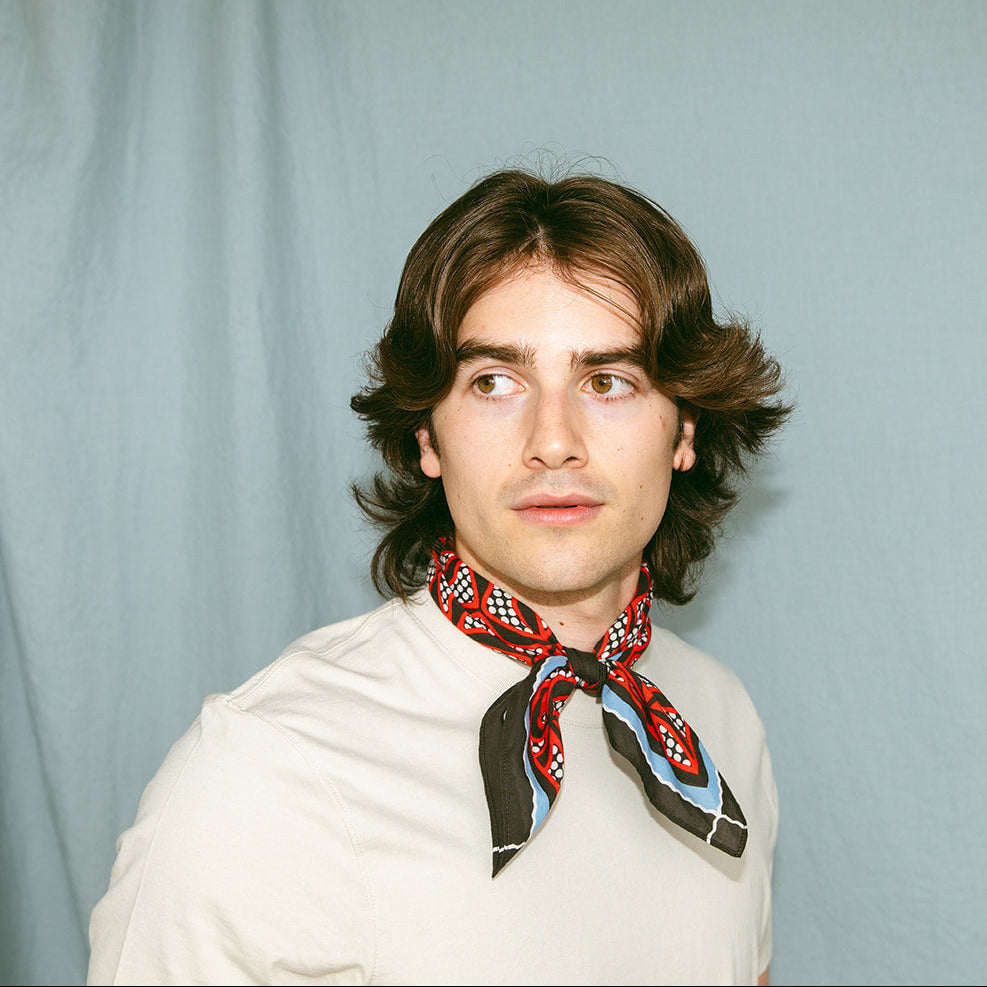 Cotton Pinwheel Bandana | Flame