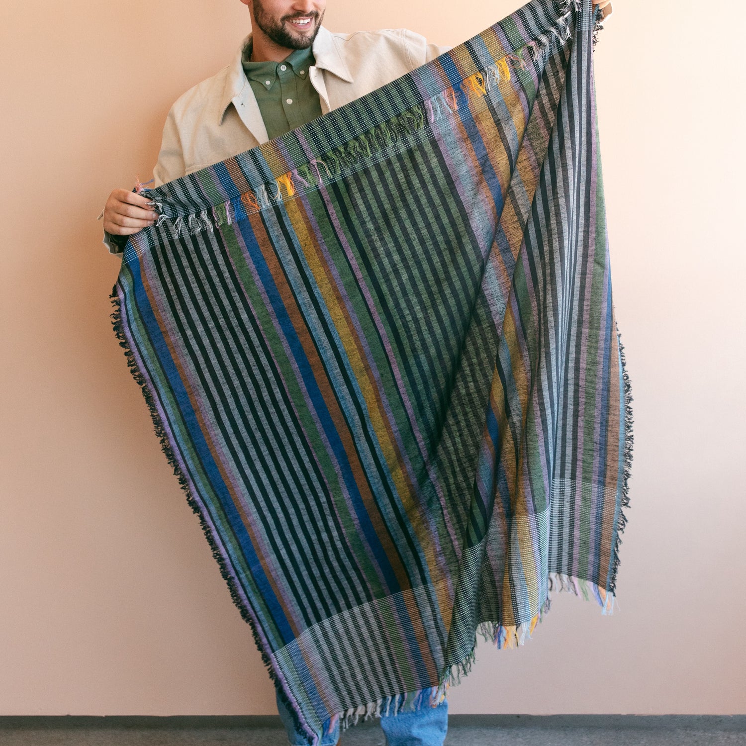 Khadi Cowboy Scarf - Olema in Night Meadow