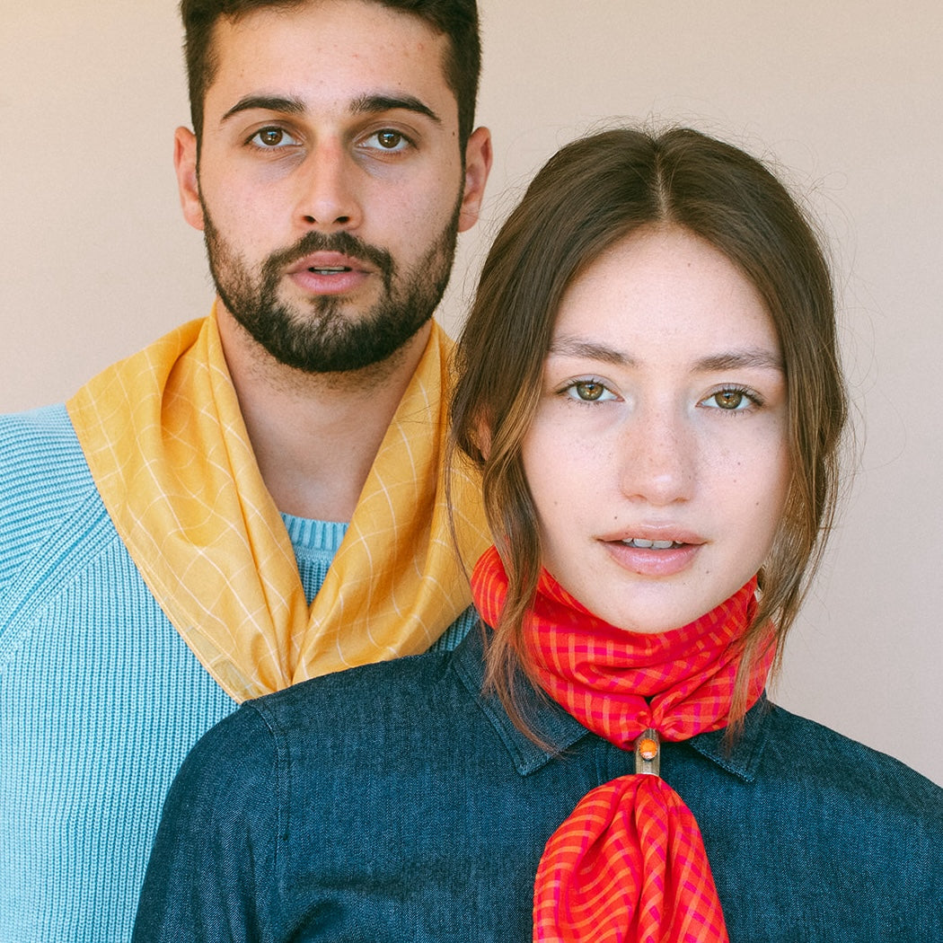 Light Silk Cowboy Scarf - Cass in Goldrush