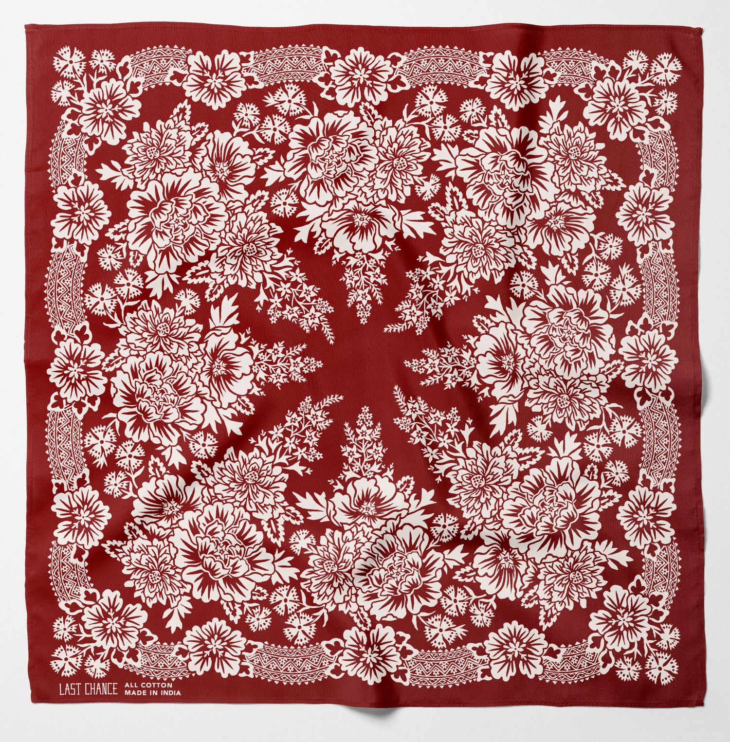 Cotton Blossom Bandana | Brick (PRE-ORDER AUGUST DELIVERY)