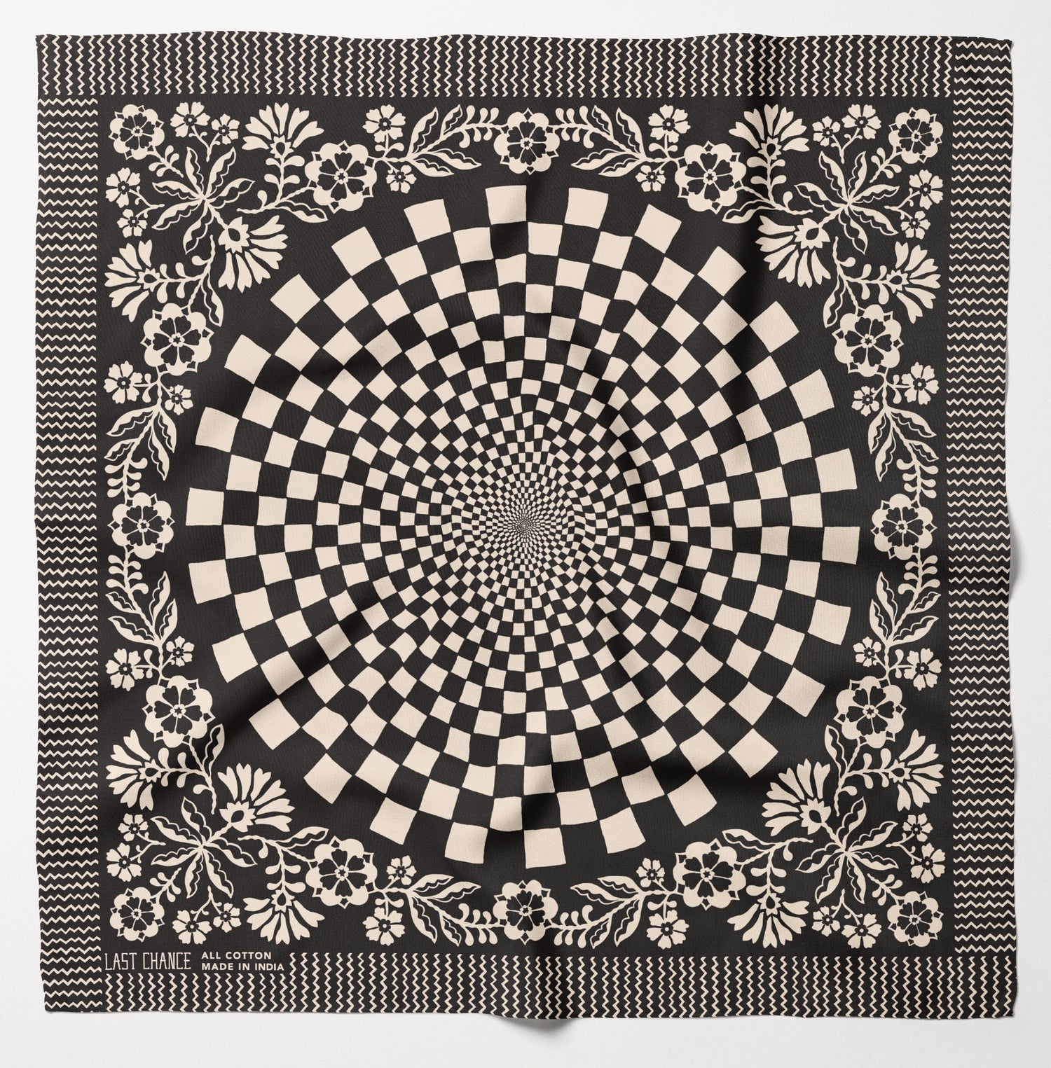 Cotton Sundial Bandana | Faded Black (PRE-ORDER AUGUST DELIVERY)