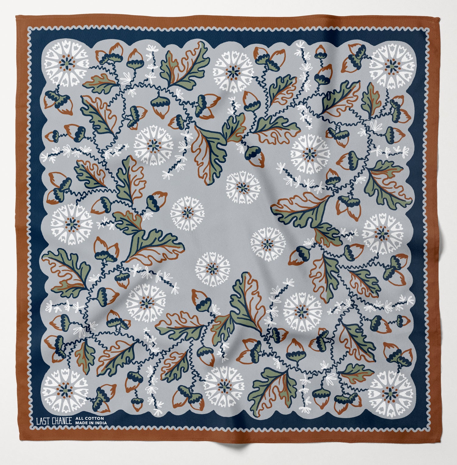 Cotton Acorn Bandana | Cloudy (PRE-ORDER AUGUST DELIVERY)