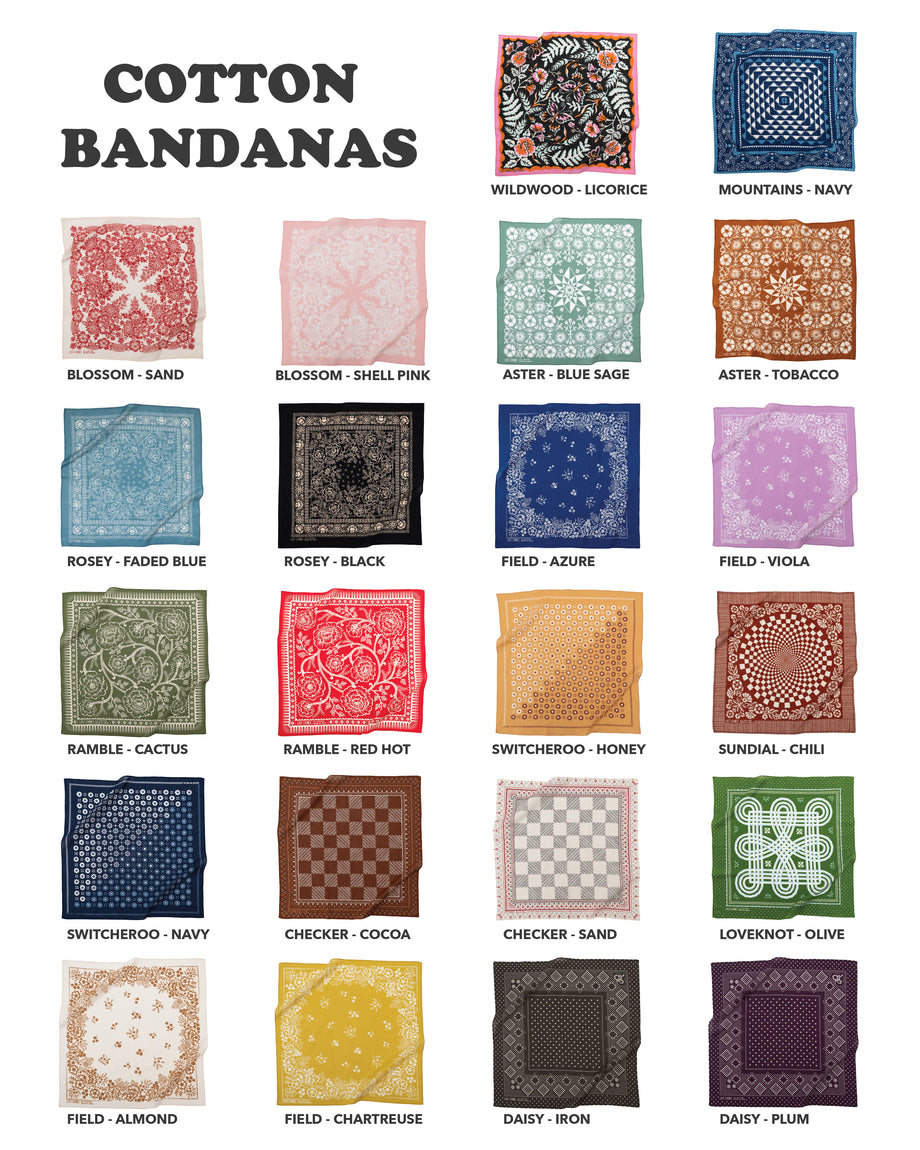 Bundle: Any 3 Cotton Bandanas – lastchancetextiles