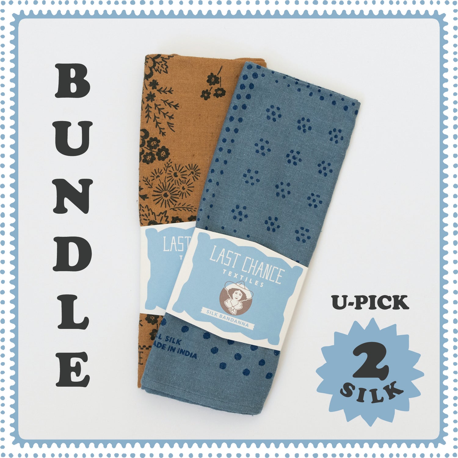 Bundle: Any 2 Silk Bandanas