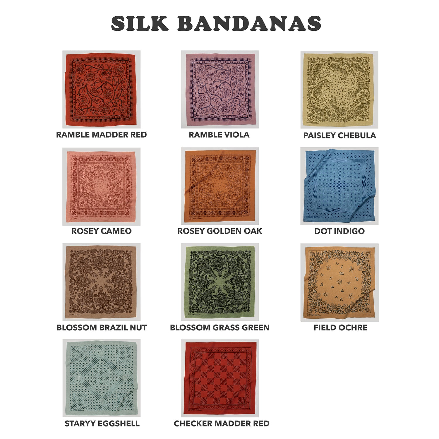 Bundle: Any 2 Silk Bandanas