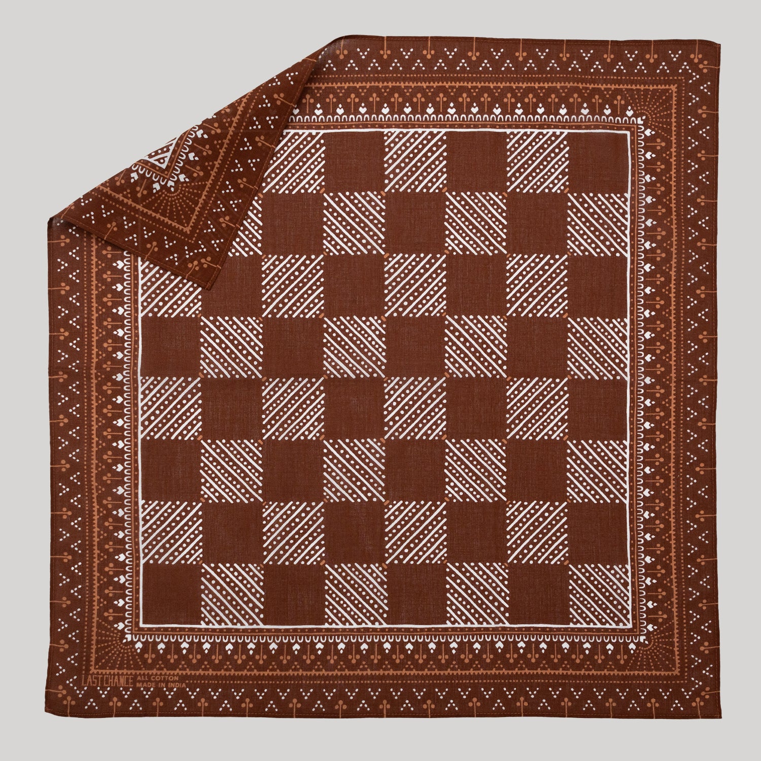 Cotton Checker Bandana | Cocoa