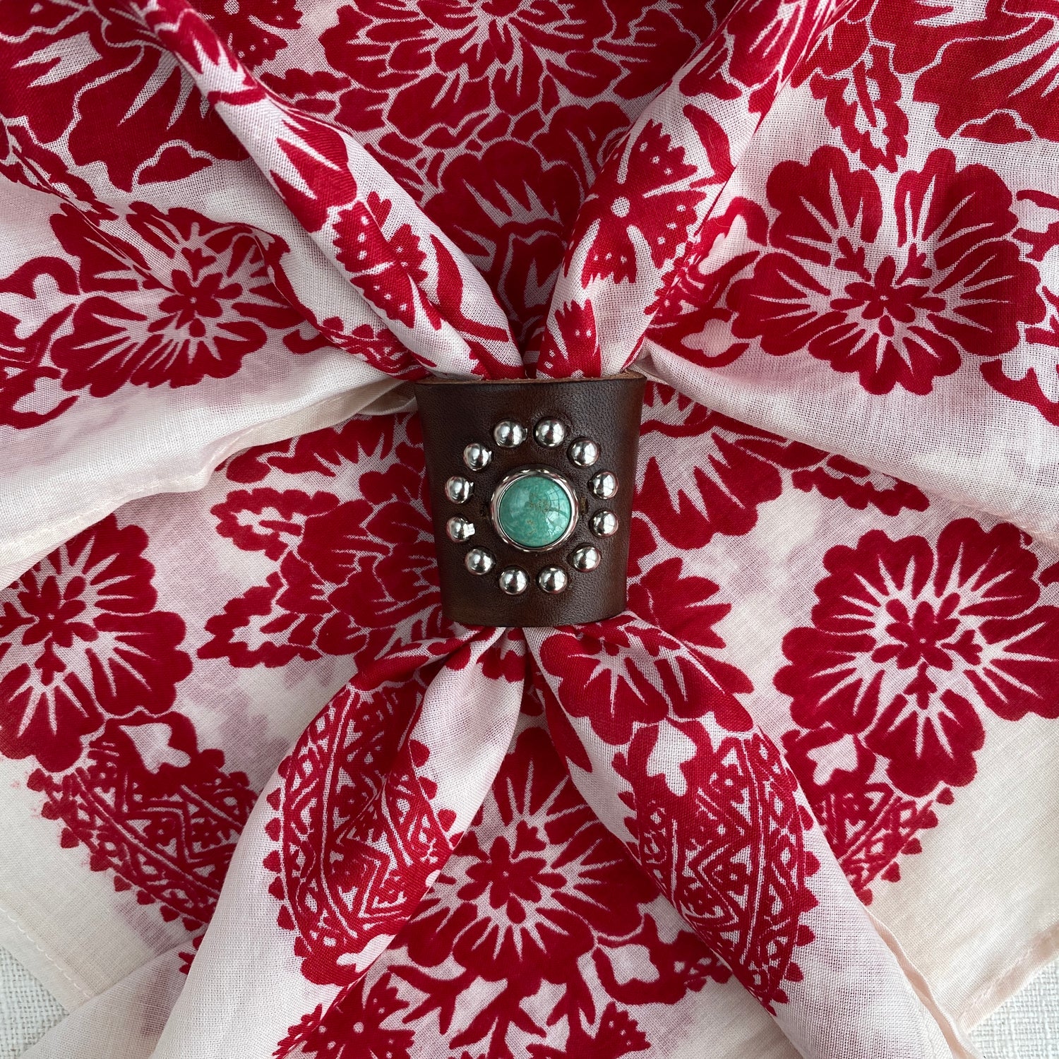 Studded Bandana Slide | Turquoise