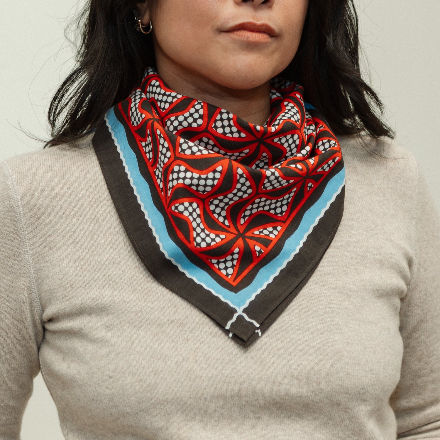Cotton Pinwheel Bandana | Flame (PRE-ORDER AUGUST DELIVERY)