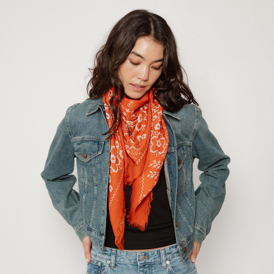 小物 AT LAST BANDANA Big Honcho Bandana - Field in Chili – lastchancetextiles