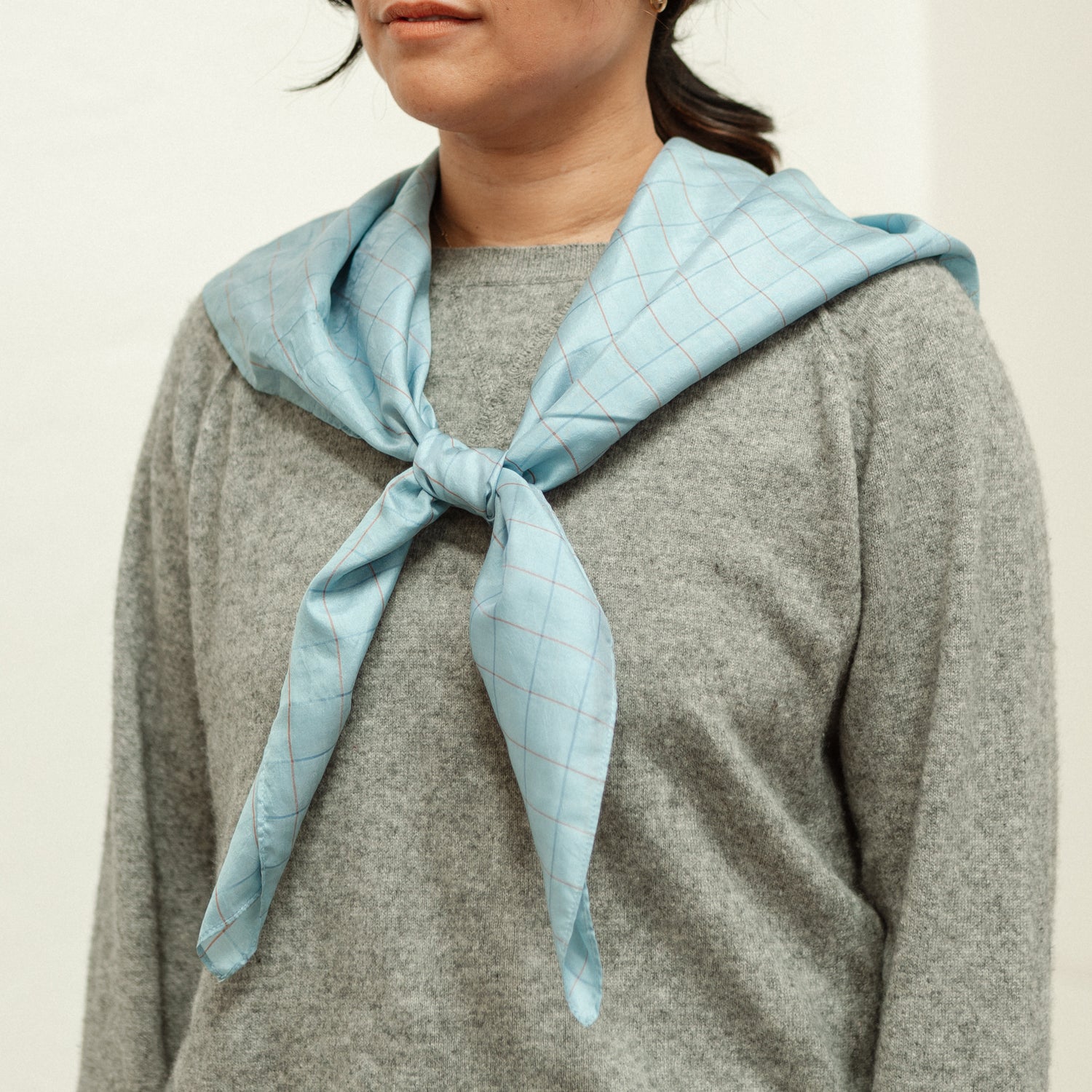 Light Silk Cowboy Scarf - Cass in Sky (PRE-ORDER AUGUST DELIVERY)