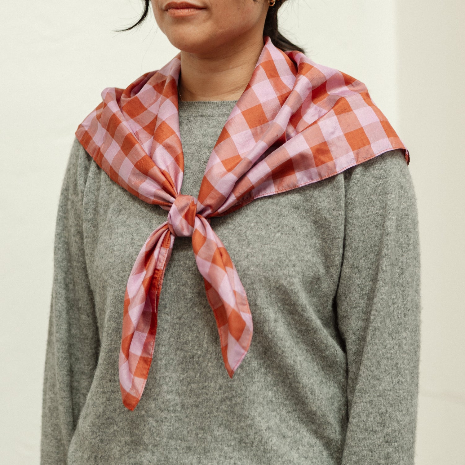 Light Silk Cowboy Scarf - Guthrie in Rust (PRE-ORDER AUGUST DELIVERY)