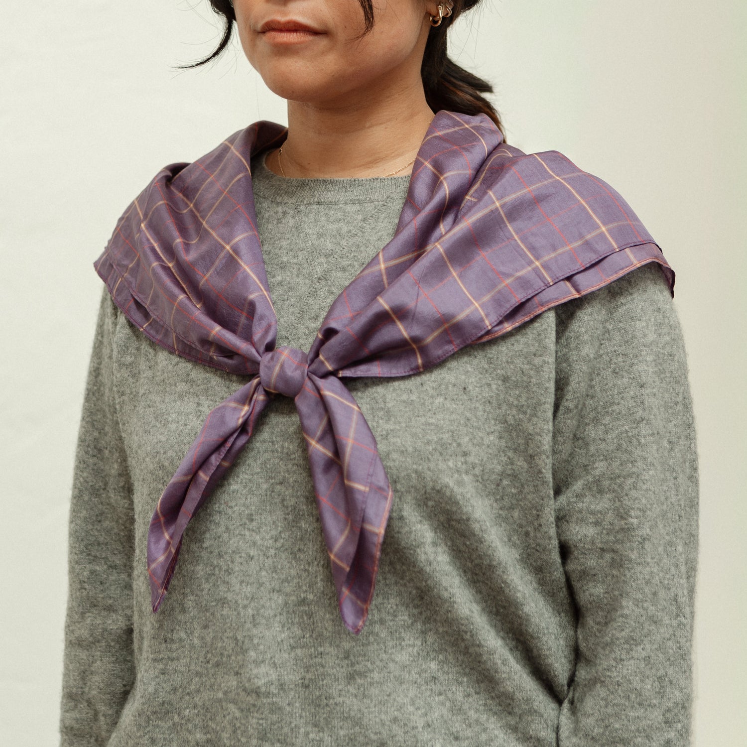Light Silk Cowboy Scarf - Odel in Plum (PRE-ORDER AUGUST DELIVERY)