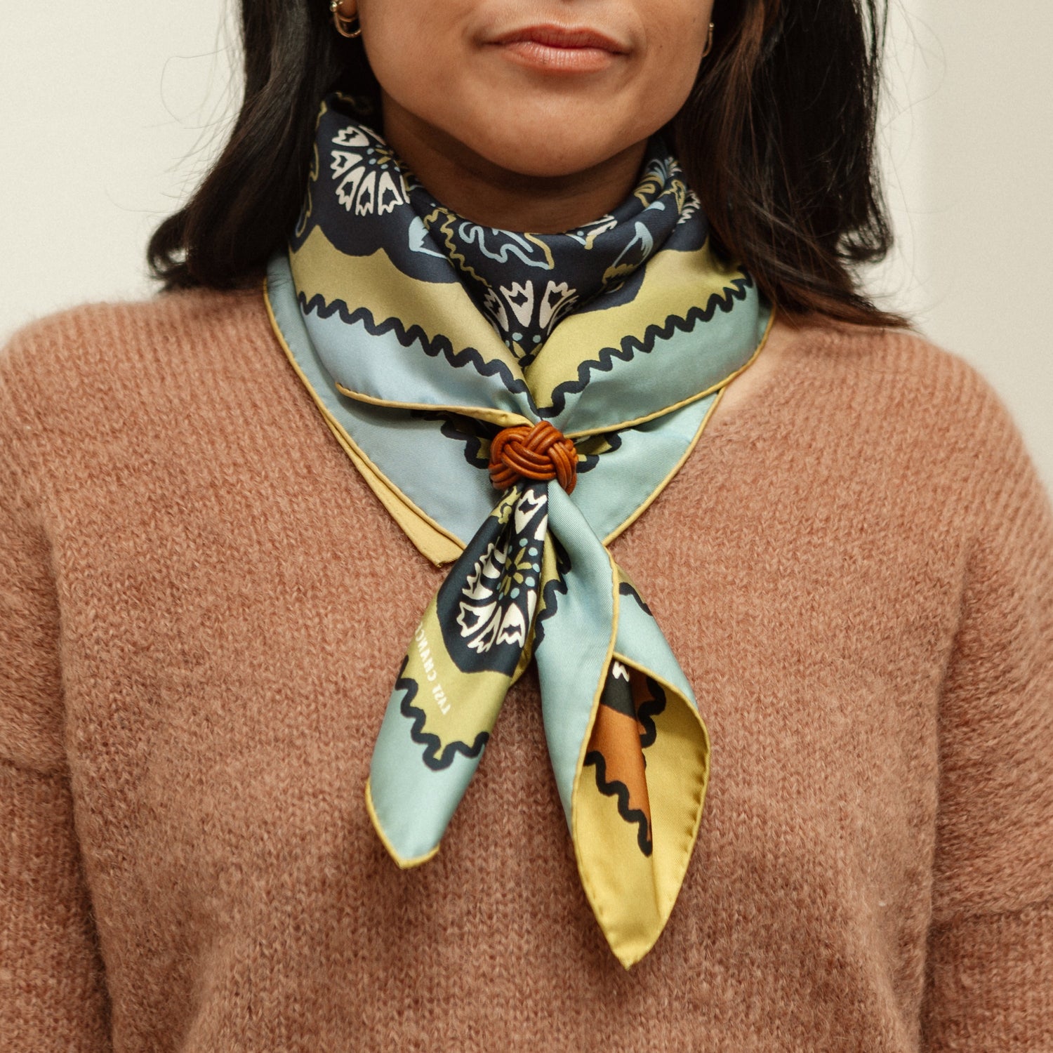 Twofer Silk Scarf - Acorn (PRE-ORDER AUGUST DELIVERY)