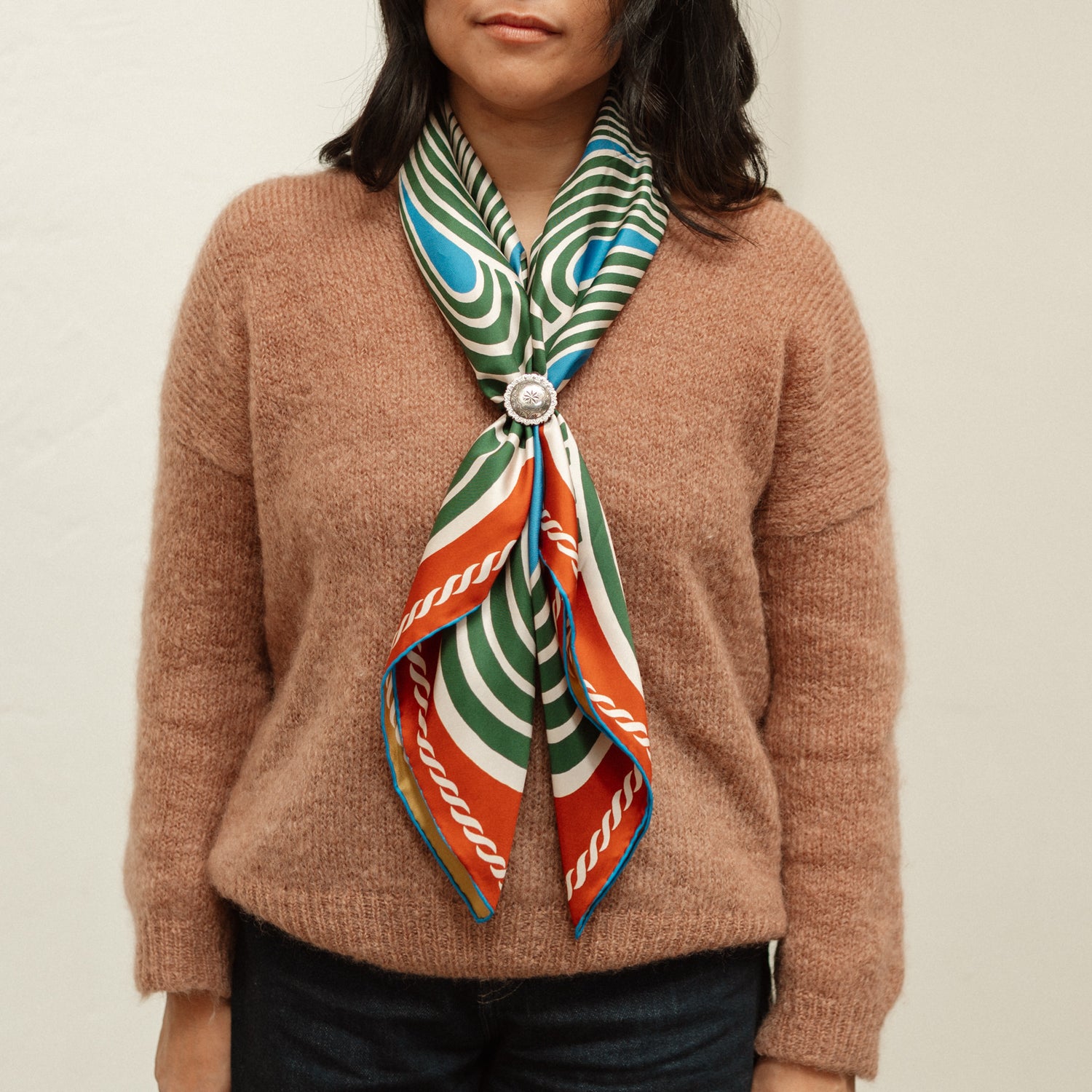 Twofer Silk Scarf - Spiral (PRE-ORDER AUGUST DELIVERY)