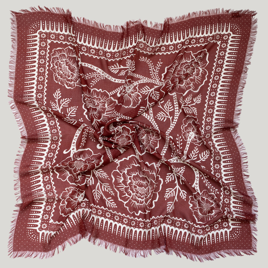 Big Honcho Bandana - Ramble in Brick – lastchancetextiles