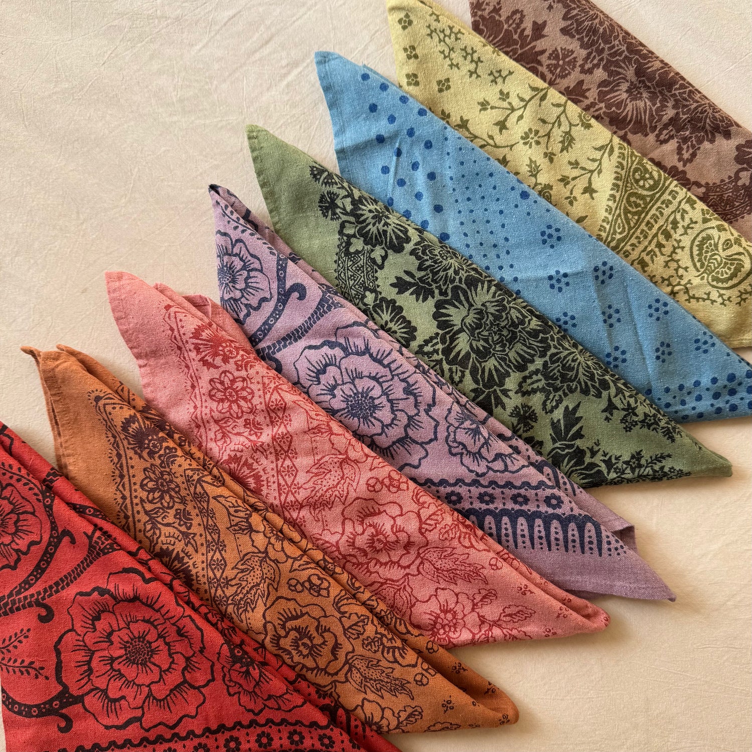 U-Pick Bundles: Natural Dye Silk Bandanas