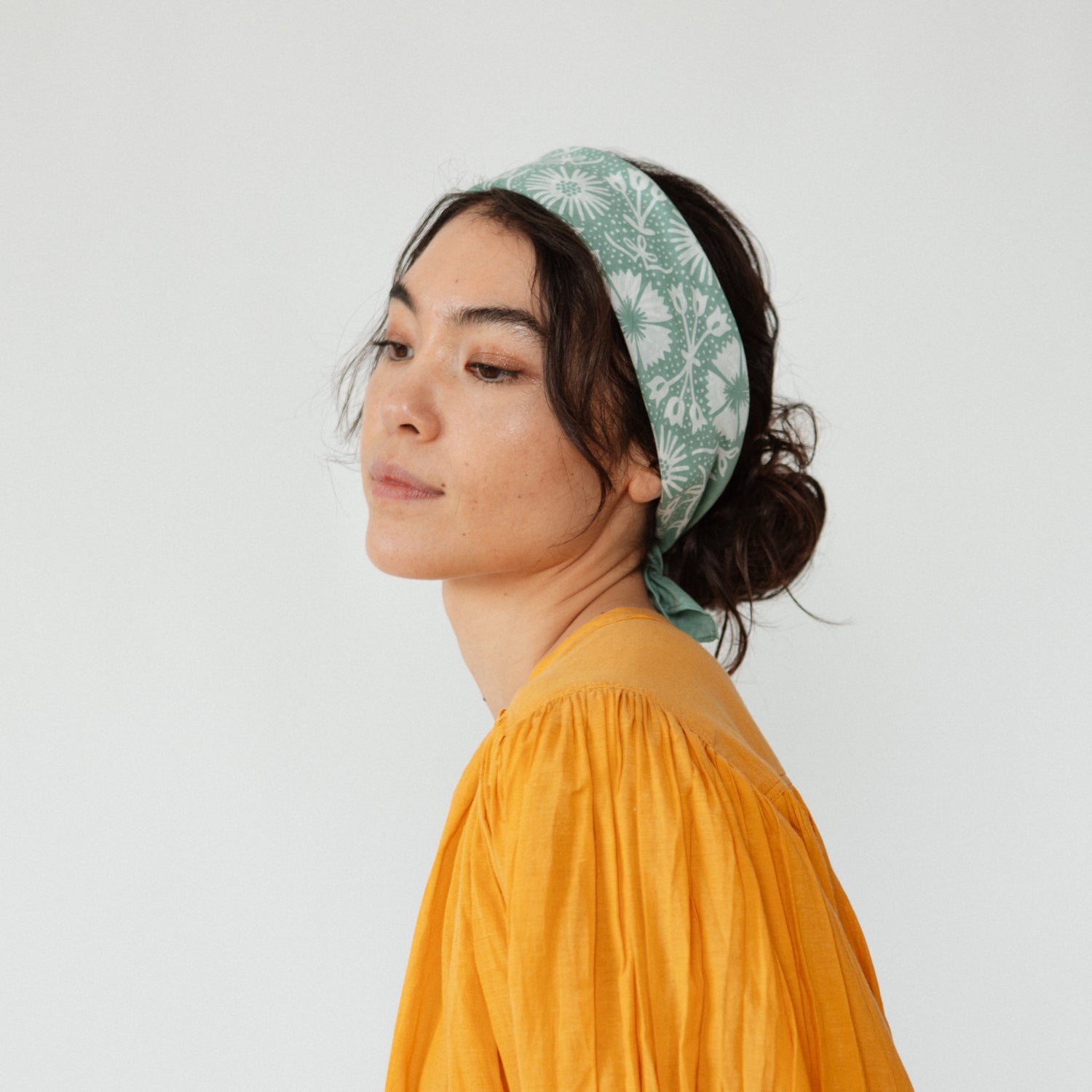 Cotton Aster Bandana | Blue Sage