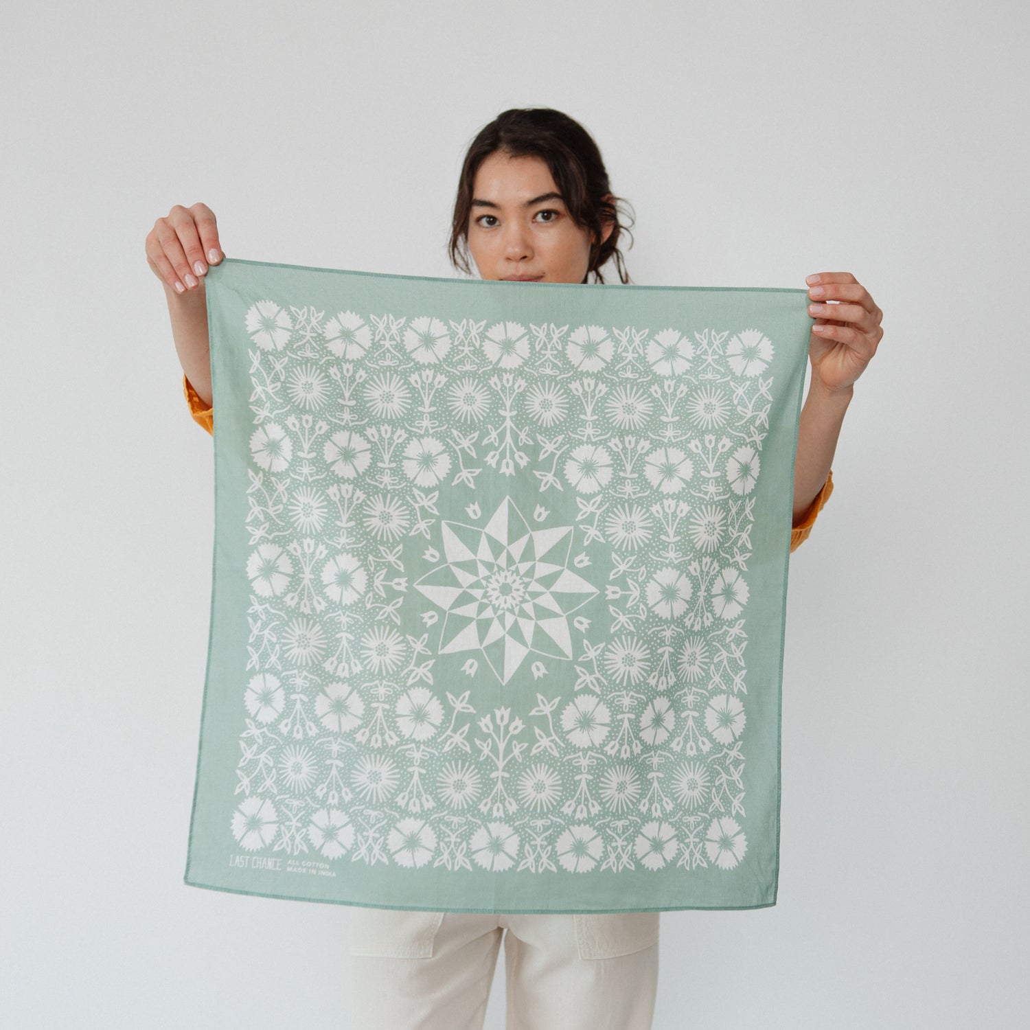 Cotton Aster Bandana | Blue Sage