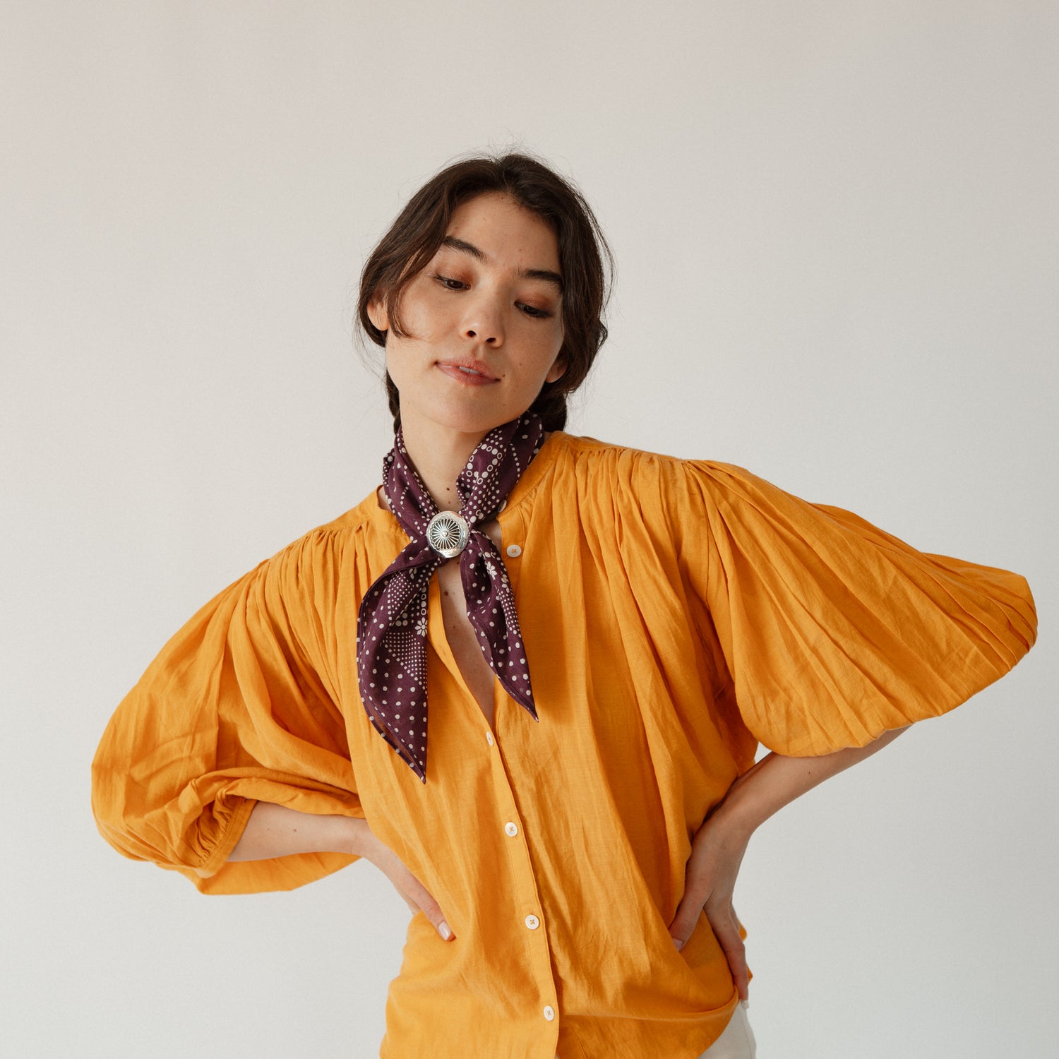 Cotton Daisy Bandana | Plum