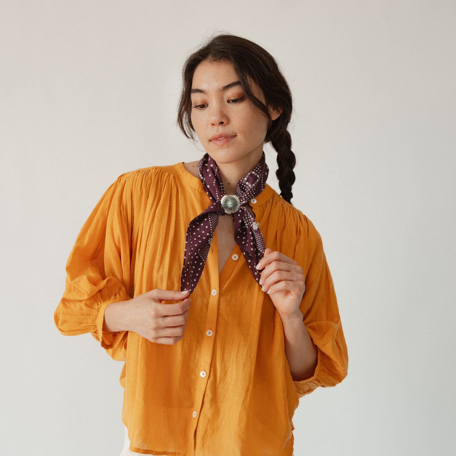 Cotton Daisy Bandana | Plum