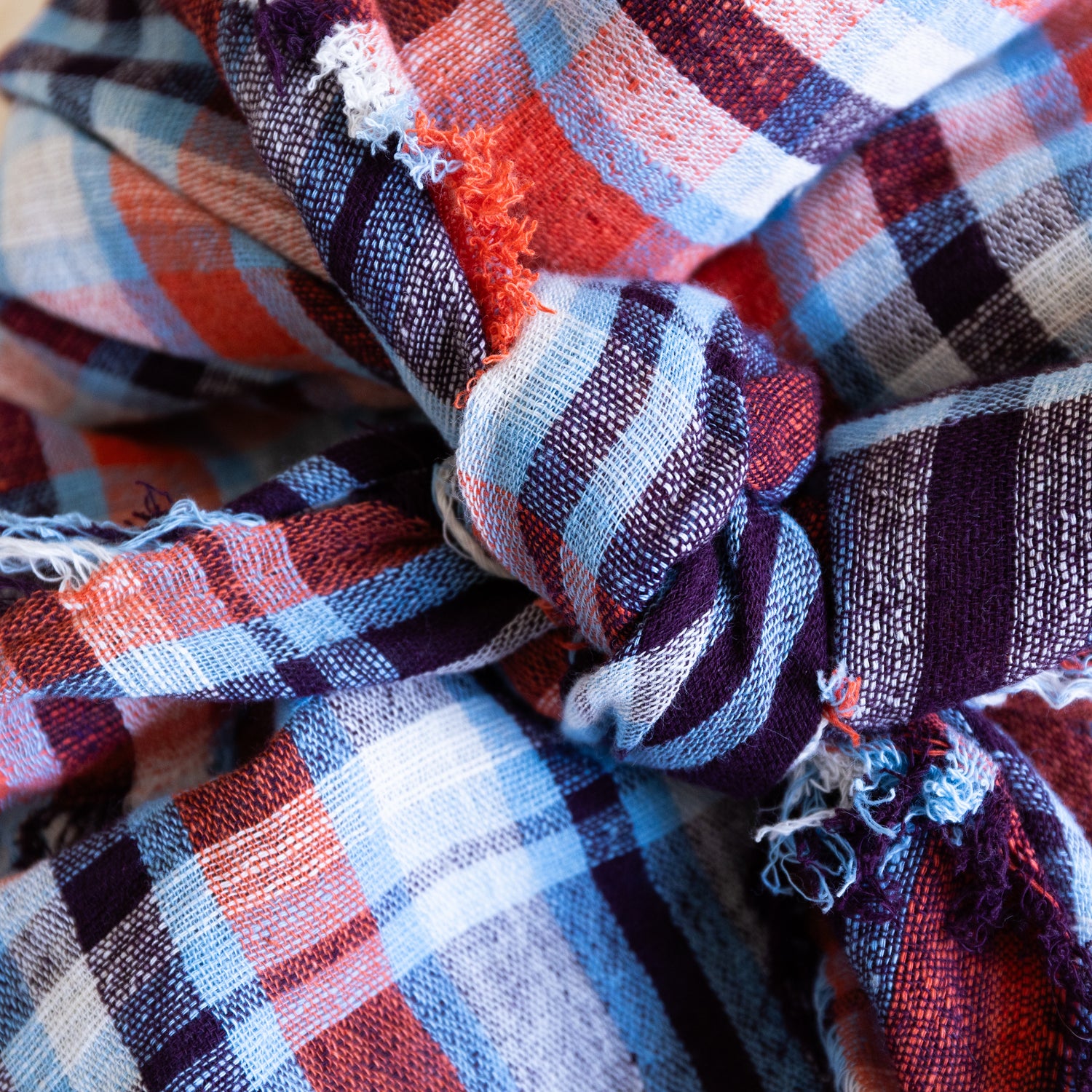 Khadi Cowboy Scarf - Ansell in Ruby
