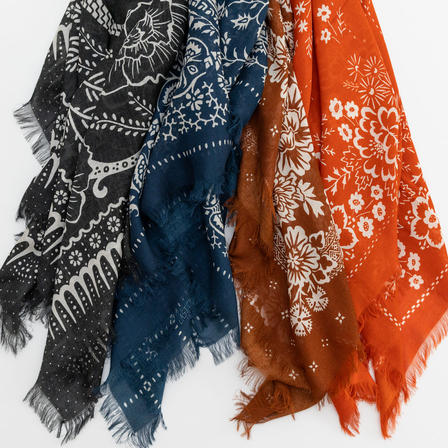 Big Honcho Bandana - Paisley in Navy – lastchancetextiles