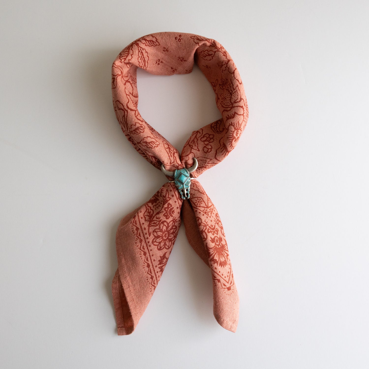 Concho Scarf Slide | Cow Skull