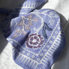 Embroidered Cotton Bandana | Ramble - Periwinkle