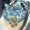 Embroidered Cotton Bandana | Blossom - Coastal