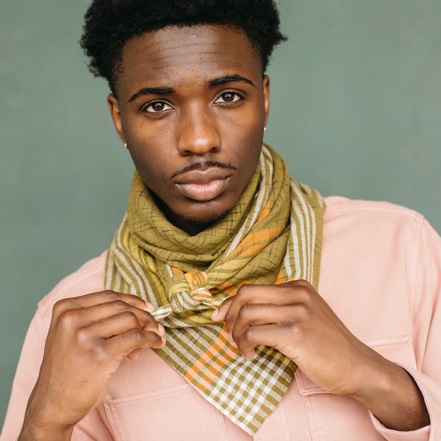 Khadi Cowboy Scarf - Amboy in Moss