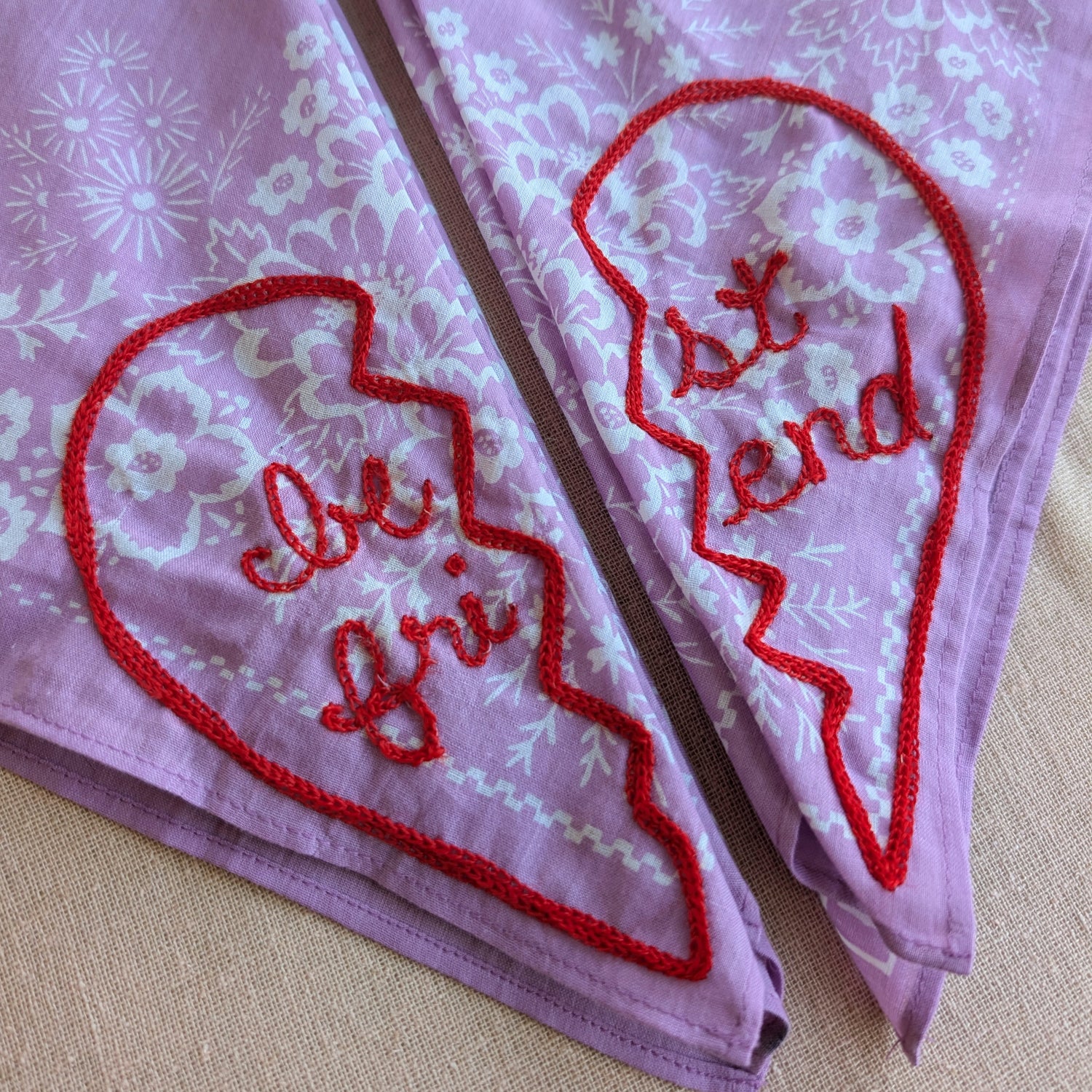 Matching Bestie Bandanas on Cotton Bandanas of Ur Choice